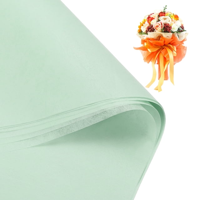 Uxcell Flower Wrapping Paper Cotton Tissue Paper for Flower Bouquet Gift Wrapping Dust Green