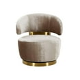 thumbnail image 2 of Pemberley Row Velvet Champagne Swivel Chair Round 29.72"W x 28.35"D x 30"H Assembled, 2 of 6