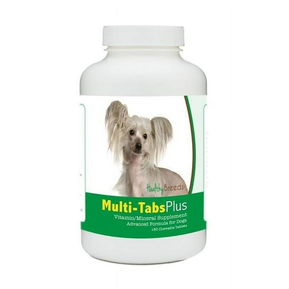 Healthy Breeds 840235140030 Chinese Crested Multi-Tabs Plus Chewable Tablets - 180 Count