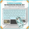 thumbnail image 4 of Wireless Touch Backlit RGB Keypad Transparent Crystal Bluetooth Keyboard, 4 of 13