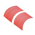 thumbnail image 2 of 20pcs Red Fit 20" Wheel Motorcycle Car Bike Wheel Rim Sticker Strips Reflective Tape, 2 of 6