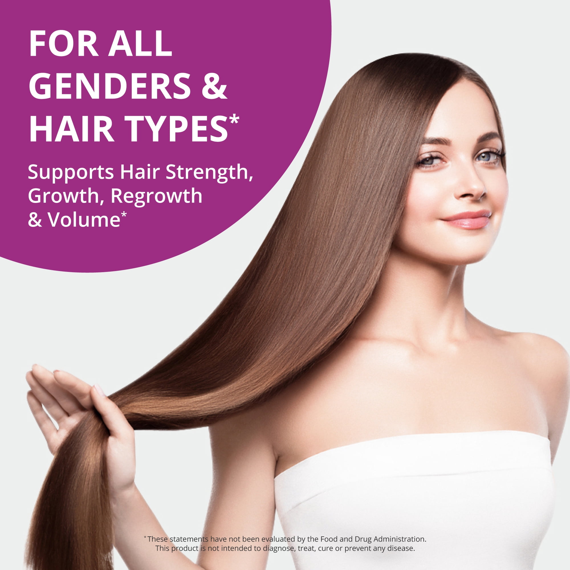 Hair Xtra by NuBest, Supports Hair Strength & Volume for Men & Women, 60 Vegan Capsules