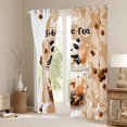 thumbnail image 3 of Castle Fairy Kawaii Animal Panda Blackout Curtains Set of 2 (52x84 Each) for Children Teens Adults,Oriental Food Bubble Tea Window Curtains,Black Brown Curtains and Drapes,Lightweight Room Decor, 3 of 6