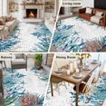 thumbnail image 6 of Area Rug 60×96in, Ocean Coral Seaweed Ombre Floor Carpet Living Room Rug, Retro Text Background Non-Slip Welcome Mat Indoor Rugs for Bedroom Dining Room, 6 of 9