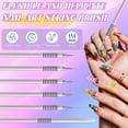 thumbnail image 3 of RAGUPEL 6Pcs Nail Liner Brush Includes Sizes 5/7/9/11/20/25mm Nail Art Brush The Non-Slip Grip Design Makes It Simple to Use Nail Art Tools Thin Nail Art Brush, 3 of 7