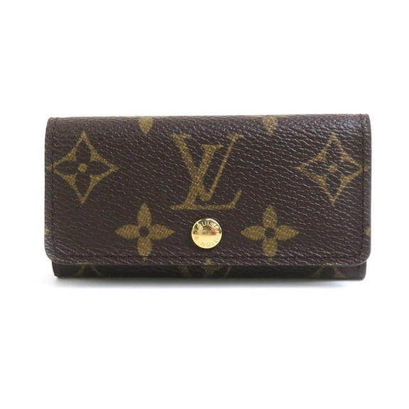 Pre-Owned Louis Vuitton LOUIS VUITTON Key Case Monogram Multicle 4 Canvas Metal Brown Gold...