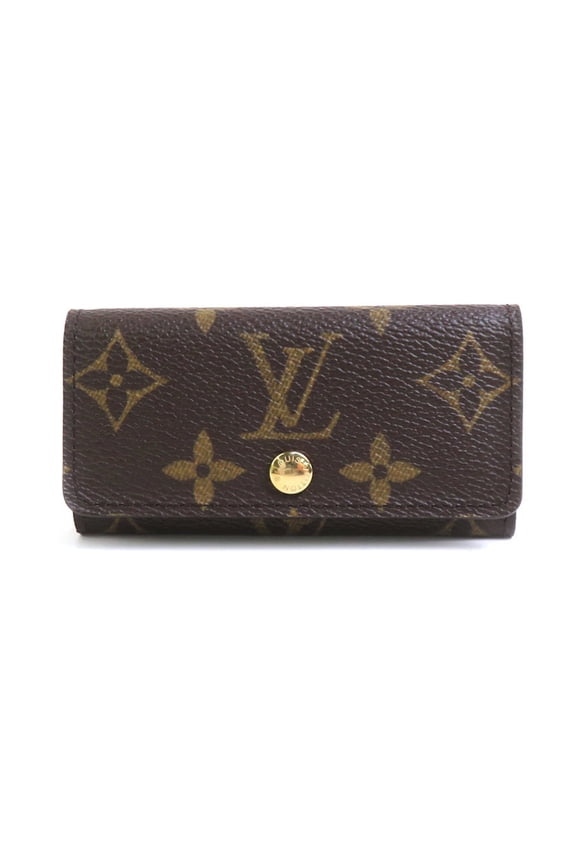 Pre-Owned Louis Vuitton LOUIS VUITTON Key Case Monogram Multicle 4 Canvas Metal Brown Gold...