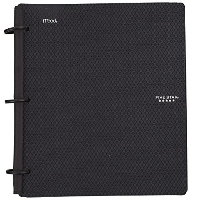 Five Star Flex Hybrid Notebinder, 11/2 Inch Binder, Notebook and Binder AllinOne, Black