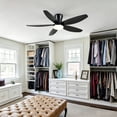 thumbnail image 4 of PHORUS 36" Low Profile Ceiling Fan with LED Light,Remote & App Control,Quiet Reversible DC Motor,Dimmable Flush Mount Fan for Bedroom,Black, 4 of 6