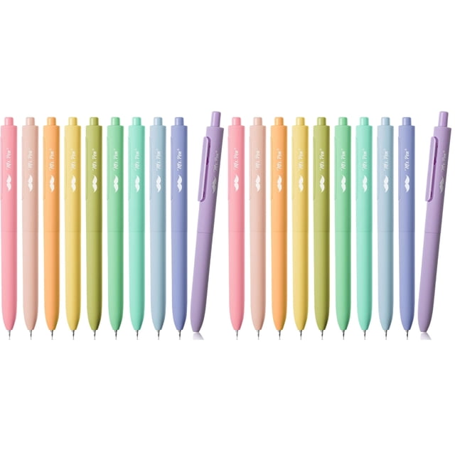 Bolígrafos de gel Mr. Pen retráctiles de punta fina de 0,5 mm, paquete de 20