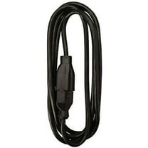 Master Electrician 02210ME 15' Foot 16/2 13A SJOW Black Round Vinyl Indoor & Outdoor Extension Cord - Quantity of 24