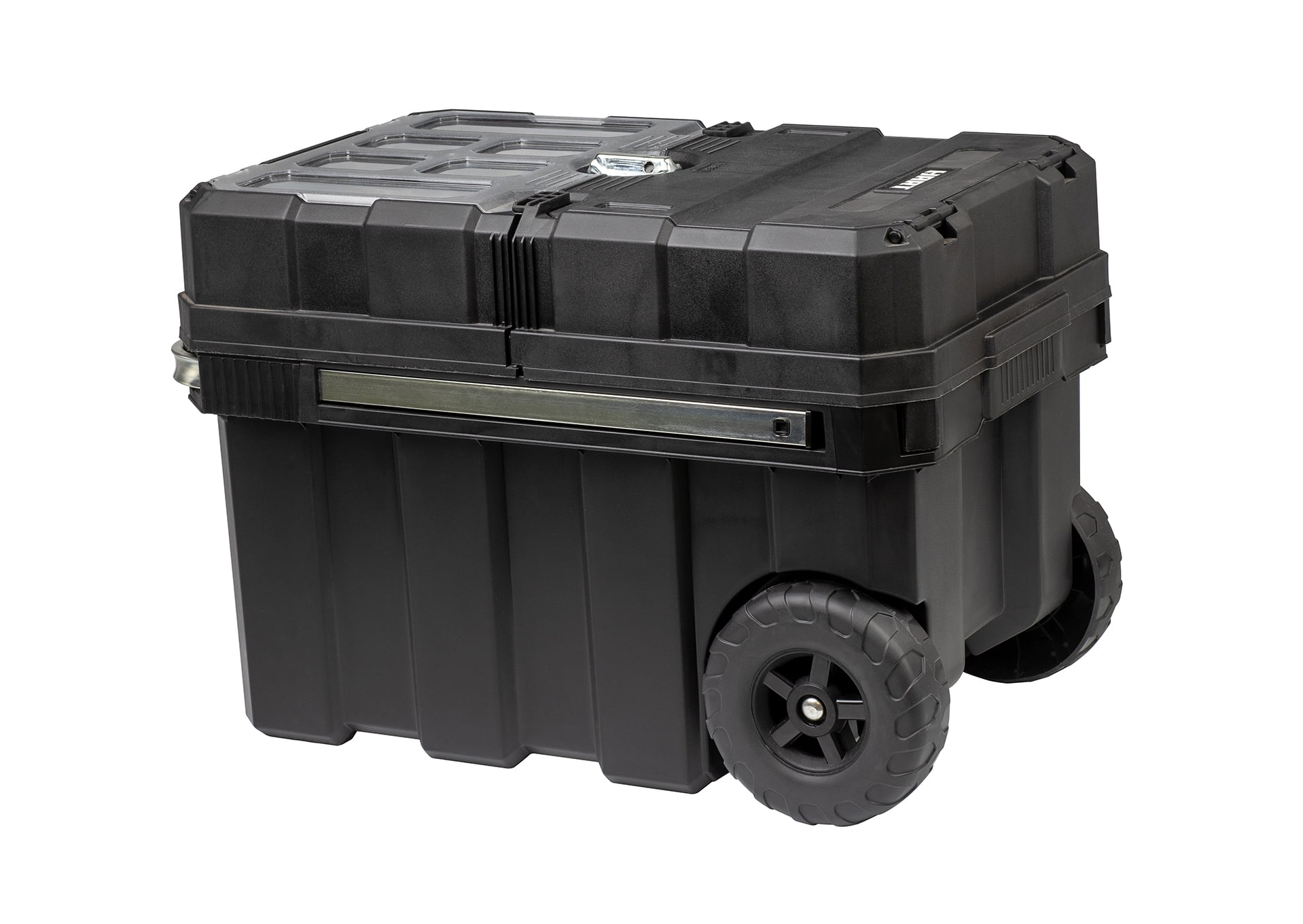 22in Pro Gear Portable Tool Box Wheeled Chest Storage Organizer Metal Cart Black 