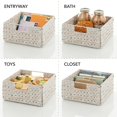 thumbnail image 3 of mDesign Woven Hyacinth Kitchen Basket Organizer with Handles, 4 Pack, White Wash, 3 of 7