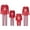 Red, variant on Family Matching Christmas Pajamas, Deer Head Print Long-Sleeved Tops Plaid Pattern Trousers Sleepwear Outfits
