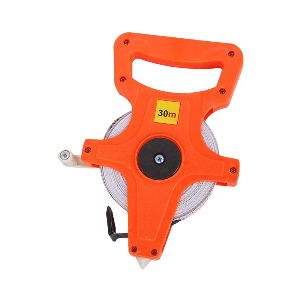 yaaqii Open Reel Fiberglass Tape Yard Measure Inch Metric Scale 20/30/50/100 Meters