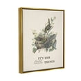 thumbnail image 3 of Stupell Industries It's The Little Things Bird Nest Graphic Art Metallic Gold Floating Framed Canvas Print Wall Art, Design by Lil' Rue, 3 of 6