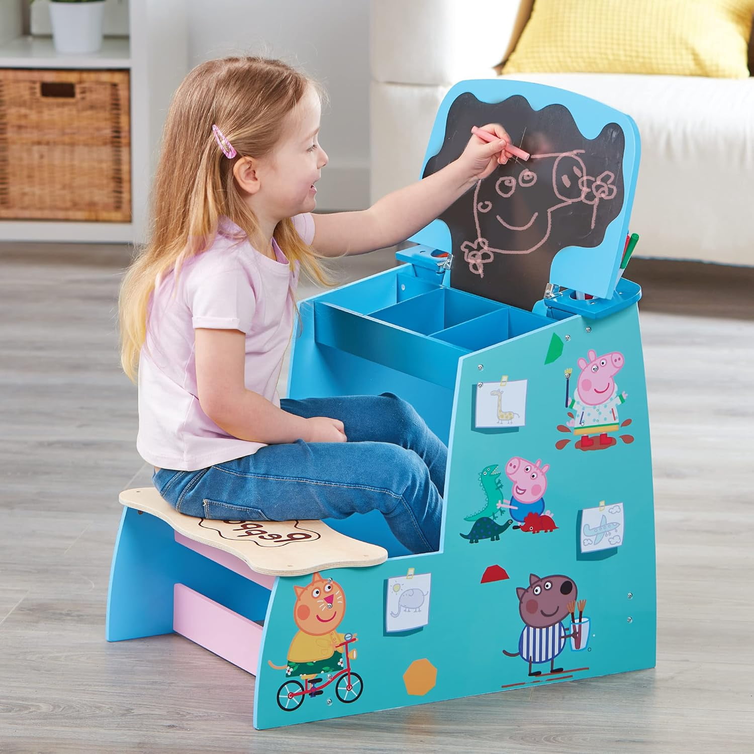 Peppa Pig, Kids Activity Table and Chair Set, Blue - Walmart.com