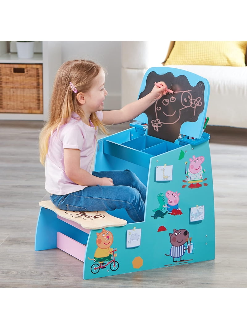 Peppa Pig, Kids Activity Table and Chair Set, Blue - Walmart.com