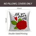 thumbnail image 2 of LALILO Throw Pillow Covers Lettering You Love Card Modern Cushion Cover 18" x 18", 2258 Pack, 2 of 6