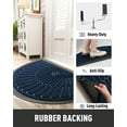 thumbnail image 5 of VUNATE Door Mat Outside Indoor Doormat Non Slip Rubber Welcome Mat Outdoor Mat for Front Door Entrance Absorbent Dirt Trapper Floor Mats for Home Low Profile Entry Rug Half Round Doormat 24"x35" Blue, 5 of 5