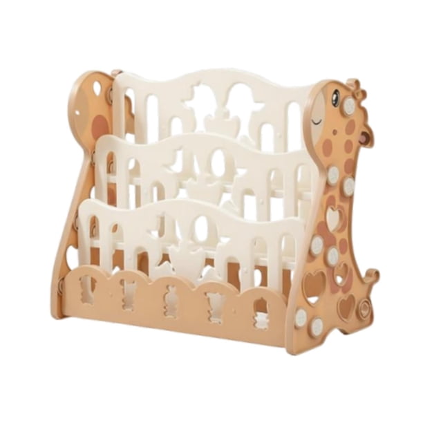 Estantería infantil, requiere montaje, estanterías resistentes, soporte para libros ilustrados para habitaciones de niños y niñas, salas de juegos, ha Caqui de 3 niveles