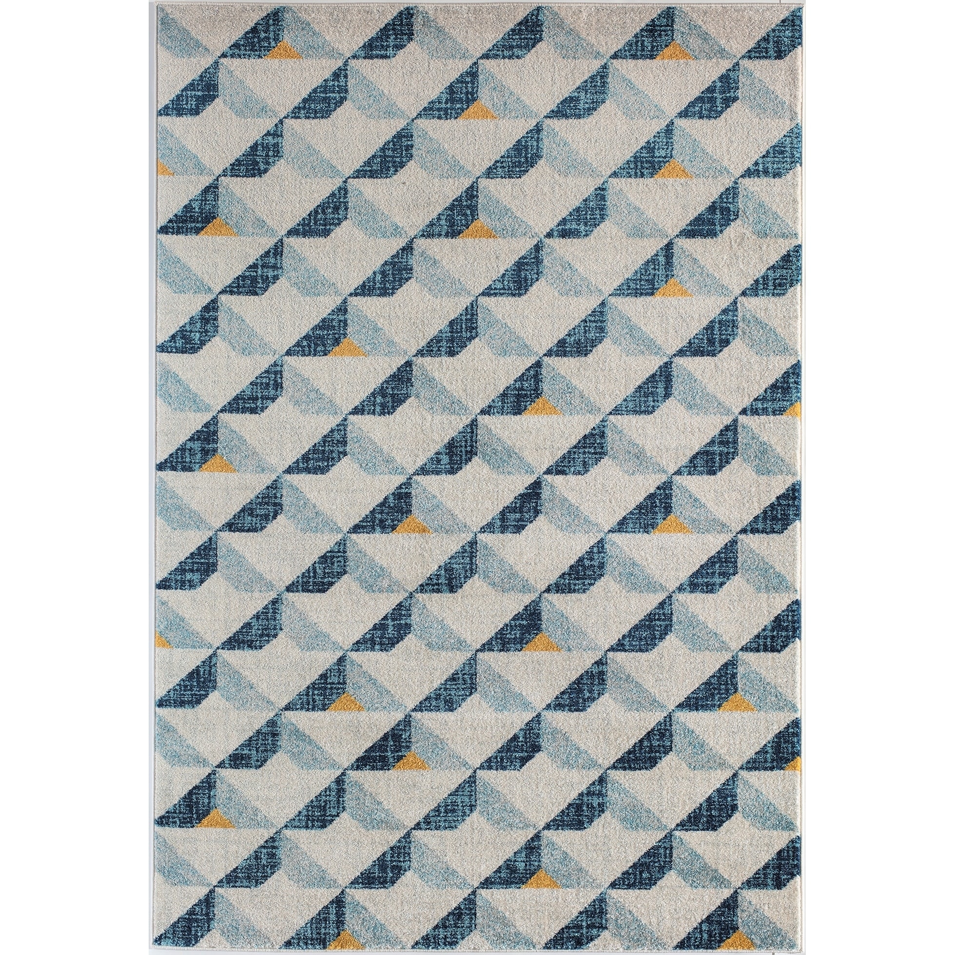 Rugs America Aurea KA30B Blue Tone Geometric Contemporary Gray Area Rug, 8'x10'