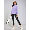 thumbnail image 6 of Women'S 1/4 Zip Shirts UPF 50+ Sun Protection Pullover Long Sleeve Quick Dry Workout Hiking Athletic Shirts Violet S, 6 of 7