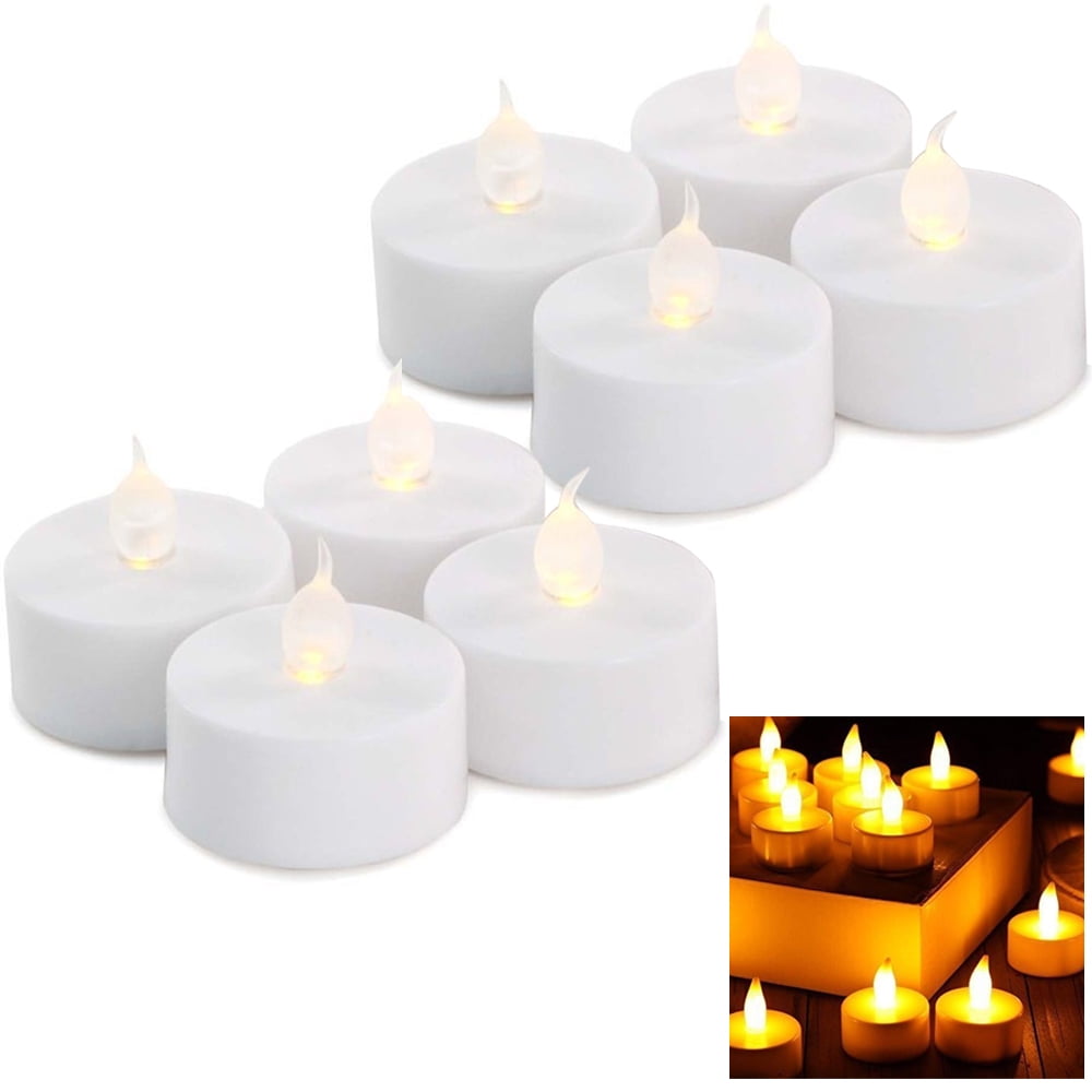 Flameless Votive Candles Battery Operated Flickering LED Tea Light Set of 