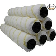 Pro Grade Paint Roller Covers, 14 inch x 1/2-inch Microfiber Nap, 6 Pack, Interior and Exterior House Painting Supplies