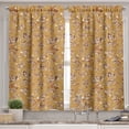thumbnail image 2 of Ambesonne Ocean Valance & Curtain, Pattern of Shellfish, 55"x36", Mustard Brown, 2 of 6