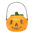 thumbnail image 2 of Halloween Pumpkin Jar with Lid - Stick-On Pumpkin Bucket Decoration for Candy Storage, Party Decorations and Lantern Displays, 2 of 6