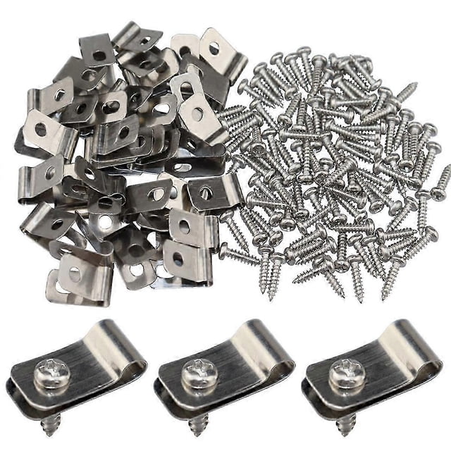 Wire Fence Clips, 100 Pieces Fence Wire Aluminum for 12-16 Gauge Welded Wire to Wood, Metal or Viny
