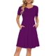 thumbnail image 1 of Vestido AUSELILY de verano de manga corta para mujer, morado, 1 of 6