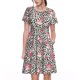 thumbnail image 1 of Easygdp Rose Mix Leopard 3 para Vestido Transpirable de Mujer, Vestido Suelto de Manga Corta con Pliegues y Bolsillos para el Verano, 1 of 6