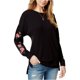 thumbnail image 2 of Sudadera Carbon Copy con mangas Dolman para mujer negro extragrande, 2 of 2
