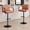 Terracotta, variant on Daluvenix Bar Stools Set of 2， PU Leather Adjustable Swivel Barstools，Hydraulic Counter Height Bar Chairs with Armrest Back for Kitchen Island，Black