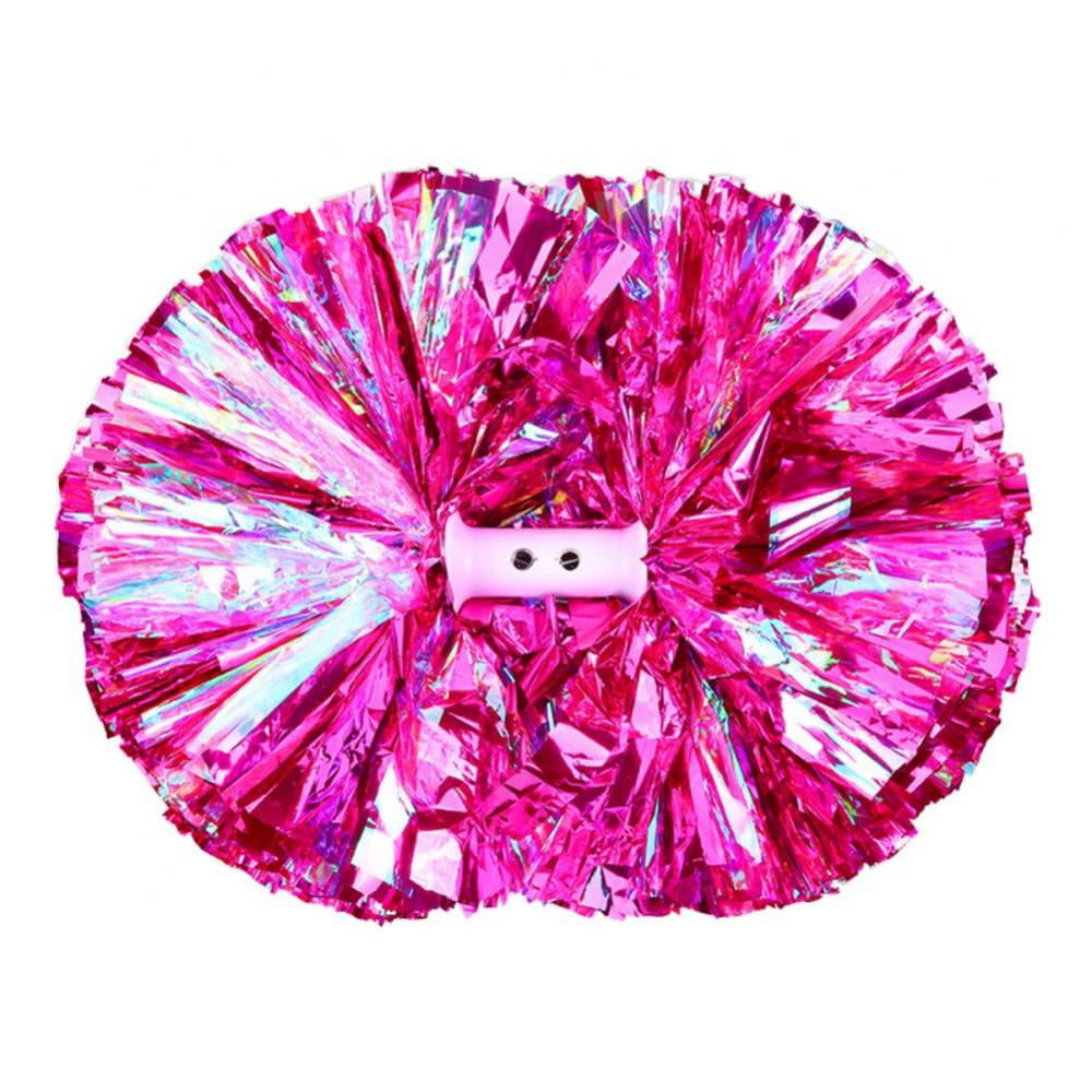 2 Pack Cheerleading Pom Poms with Baton Handle for Team Spirit Sports