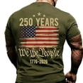 thumbnail image 5 of 250 Anniversary Short Sleeve T Shirt 250Th Anniversary Casual Comfortable Mens Tees Army Green L, 5 of 5