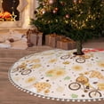 thumbnail image 6 of Rocae Cute Bee Gnome1 for Christmas Tree Skirt with Pom Pom Trim for Holiday Party for Holiday Home Decor Indoor Outdoor-48", 6 of 7