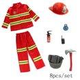 thumbnail image 3 of Disfraz de bombero para niños y niñas, disfraz de cosplay para Halloween, carnaval, fiesta, uniforme de bombero Sam, ropa de trabajo, regalo de Navidad, 3 of 5
