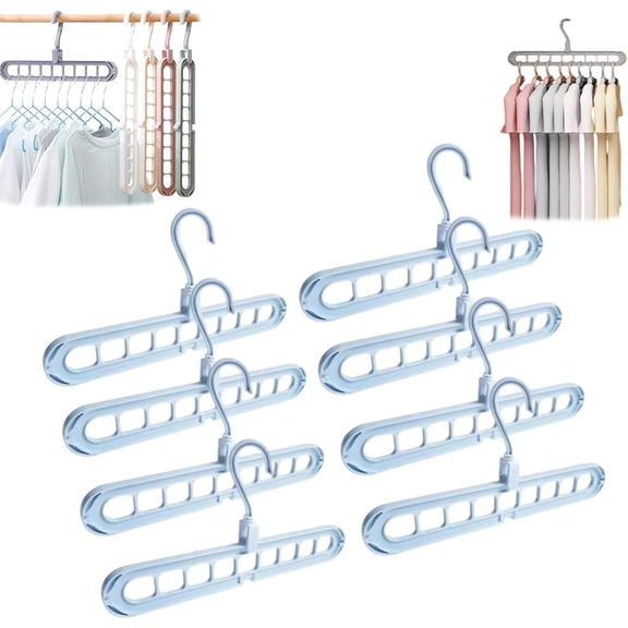 9 in 1 Smart Hanger, Folding Space Saving Anti-Slip Clothes Organizer