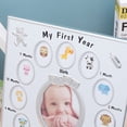 thumbnail image 2 of 1Pc Baby 12 Months Photo Frame My First Year Baby Picture Frame Growth Record Photo Frame Infant Birthday Display Rack (White), 2 of 10