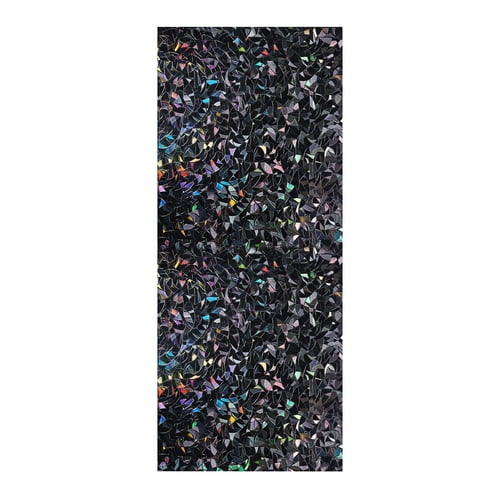 AQFZ 3D Black Rainbow Window Blackout Film Privacy Protection Sun Blocking Window Tint Blind Reusable Home Office Bathroom Glass Covering Cling