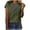Army Green, variant on DailyTrove Women's Abstract Line Art Graphic T-Shirt - Short Sleeve Casual Tee, Artistic for Gallery & Outings