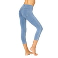 thumbnail image 3 of No nonsense Women's Classic Denim Indigo Capri Legging, Light Denim, Medium, 3 of 3