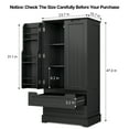 thumbnail image 5 of Kitchen Cabinet, Lofka 47” Pantry Storage Cabinet with 2 Drawers, 6 Side Shelves, 2 Doors, Black, 5 of 11