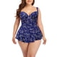 thumbnail image 1 of Traje de baño de una pieza para mujer, conjuntos de bikini para mujer, traje de baño de una pieza estilo falda extragrande con estampado para mujer, traje de baño extragrande conservador para mujer, 1 of 3