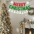 thumbnail image 4 of Luoshdecor Merry Christmas Banner ,Paper Glitter Merry Christmas Snowflakes Banner Xmas Gift for Holiday Party Home Fireplace Decor 118 in, 4 of 6