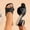 Black E, variant on Women’s Plus Size Open Toe High Heel Slippers, Casual Faux Leather Mules, Comfortable Block Heel, Cushioned Insole, Versatile Indoor Outdoor Shoes for Everyday Wear and Special Occasions Black