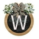 thumbnail image 2 of Fiudx Corona de Apellido, Letrero con Monograma Personalizado, Colgador Decorativo para Puerta de Entrada, Bendición para Bodas, Regalo para El Día de La Madre, Decoración de Jardín de Primavera, Tam, 2 of 4